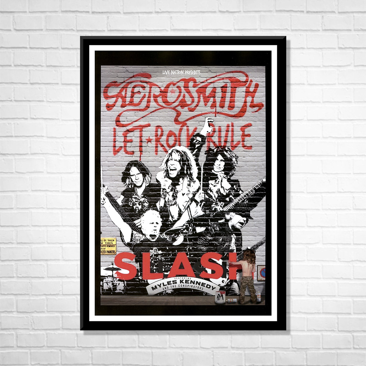 Classic Rock AEROSMITH & SLASH - LET ROCK RULE Framed Reproduction Poster