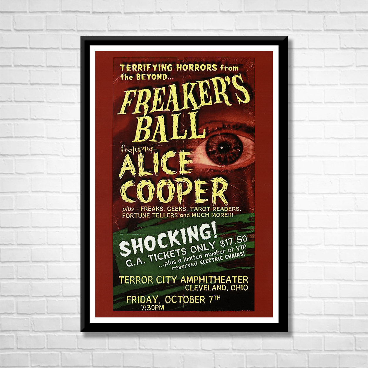 Classic Rock ALICE COOPER - FREAKERS BALL Framed Reproduction Poster