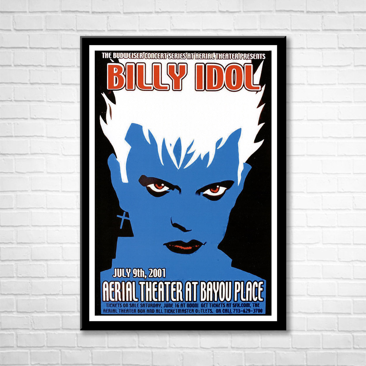Classic Rock BILLY IDOL Framed Reproduction Poster