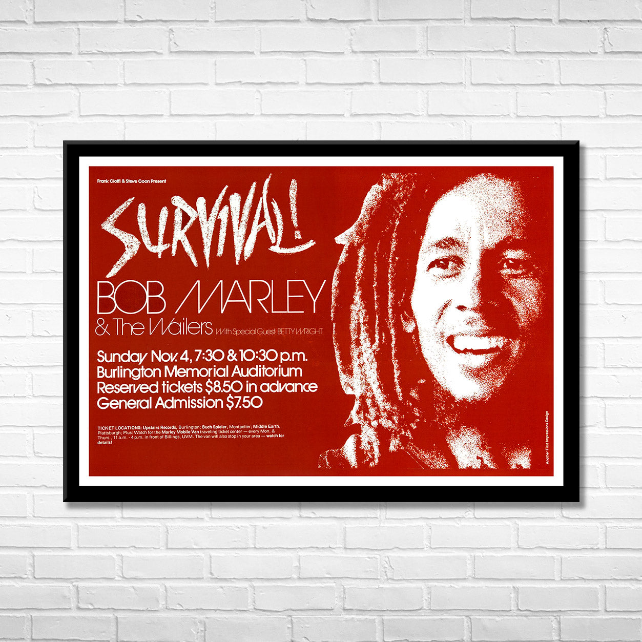 Classic Rock BOB MARLEY and THE WAILERS - Survival! Framed Reproduction Poster