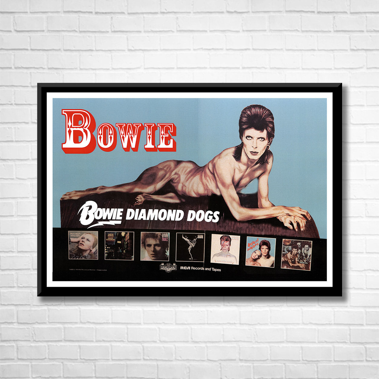 Classic Rock BOWIE - Diamond Dogs Framed Reproduction Poster