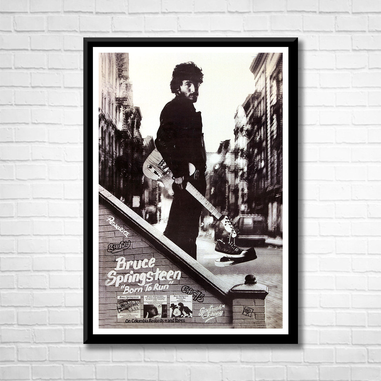 Classic Rock BRUCE SPRINGSTEEN - Born to Run Framed Reproduction Poster