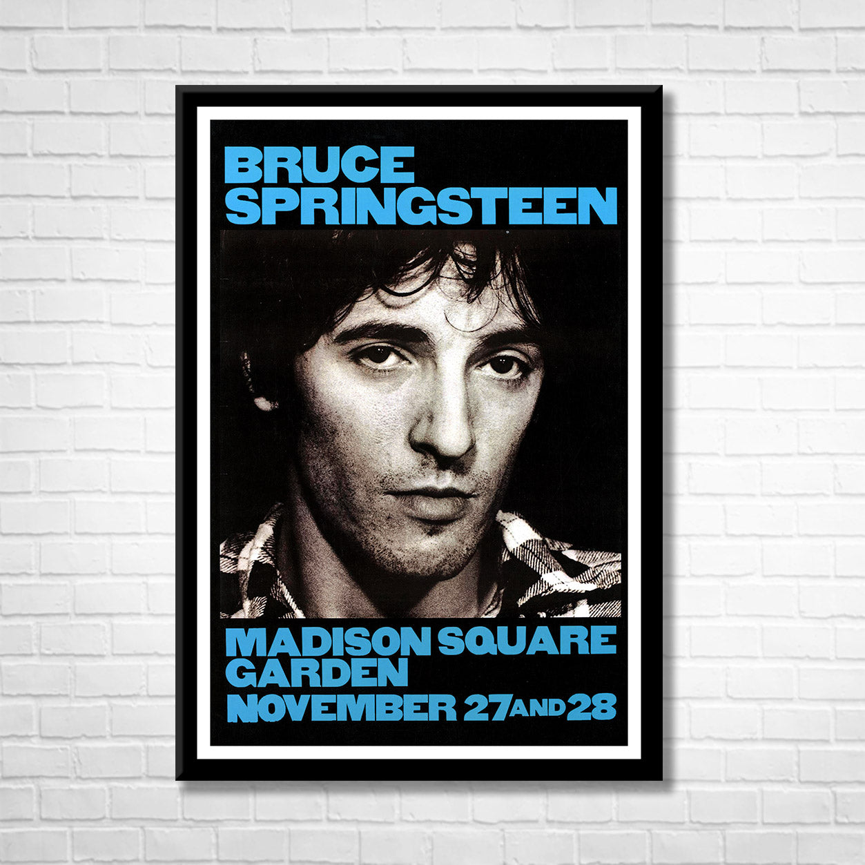 Classic Rock BRUCE SPRINGSTEEN - MSG 1980 Framed Reproduction Poster