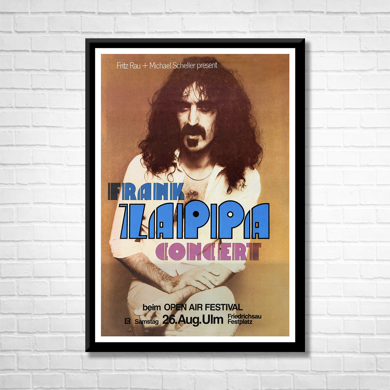 Classic Rock FRANK ZAPPA - GERMANY 1978 Framed Reproduction Poster