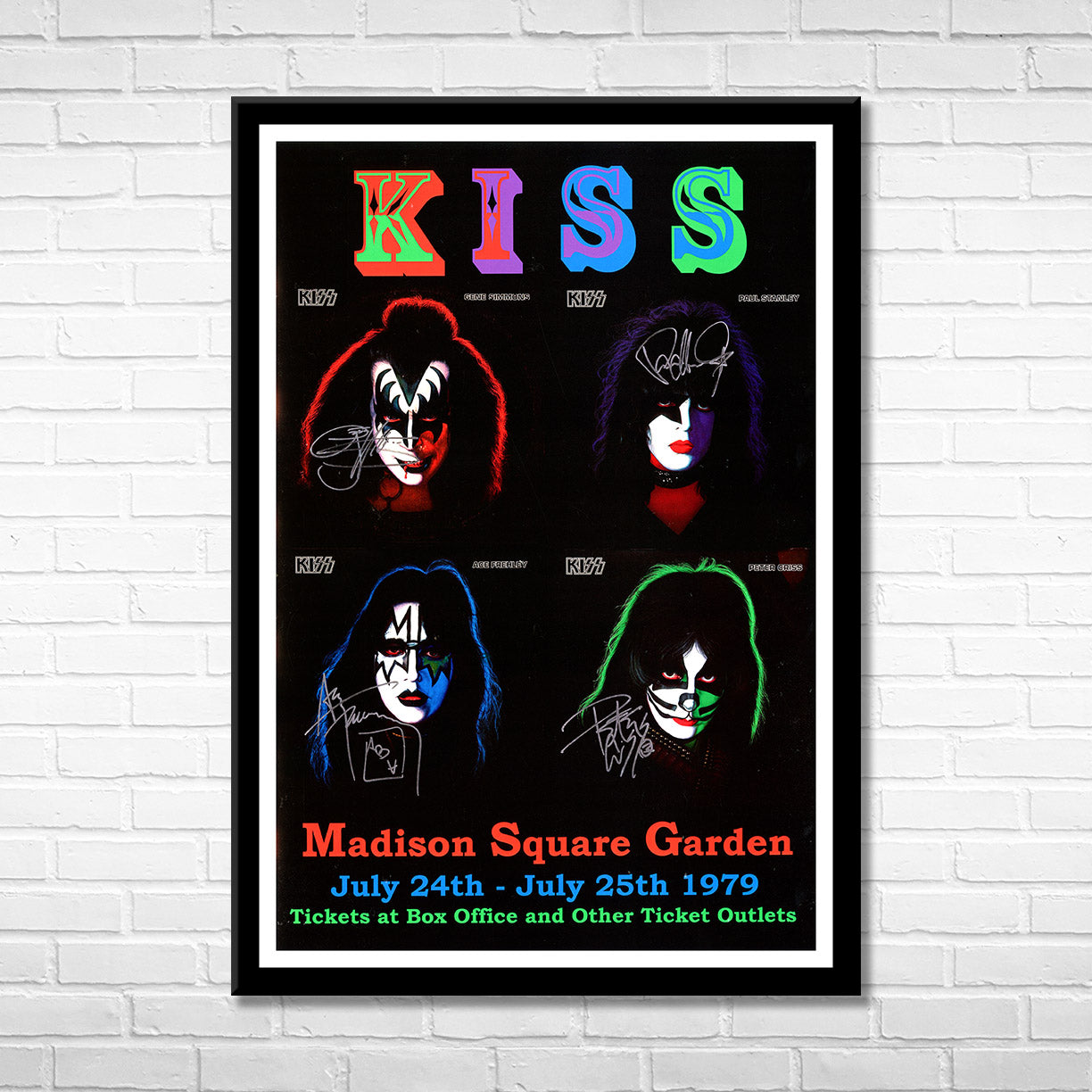 Classic Rock KISS - MSG 1979 Framed Reproduction Poster