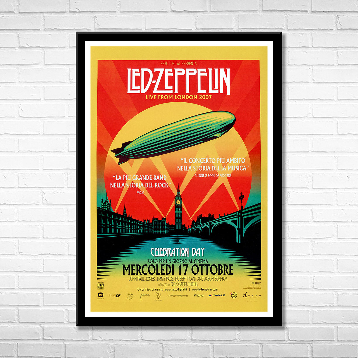 Classic Rock LED ZEPPELIN - CELEBRATION DAY 2012 Framed Reproduction Poster