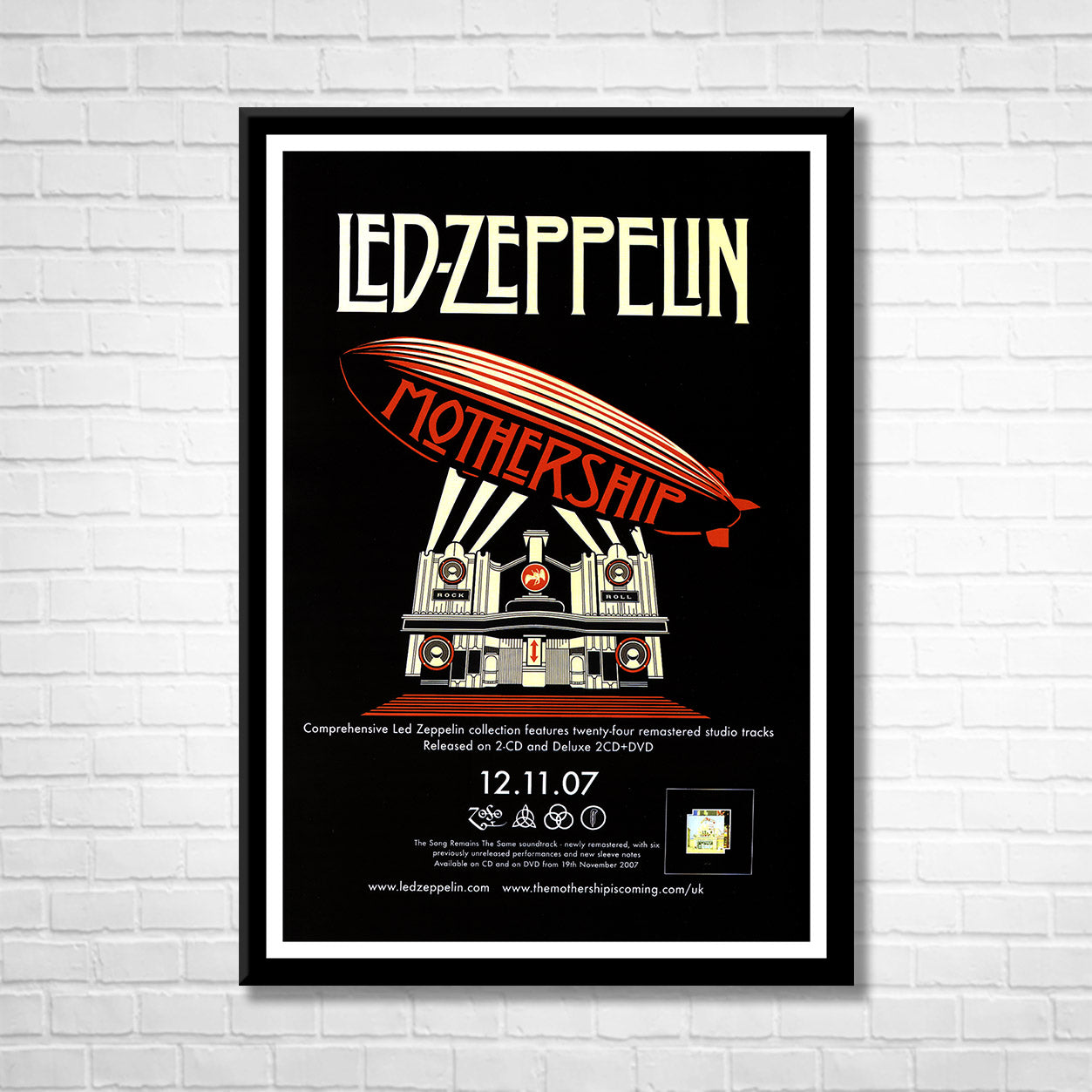 Classic Rock LED ZEPPELIN - MOTHERSHIP 2007 Framed Reproduction Poster