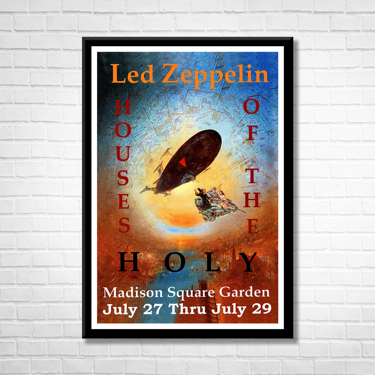 Classic Rock LED ZEPPELIN - HOUSE OF THE HOLY Framed Reproduction Poster