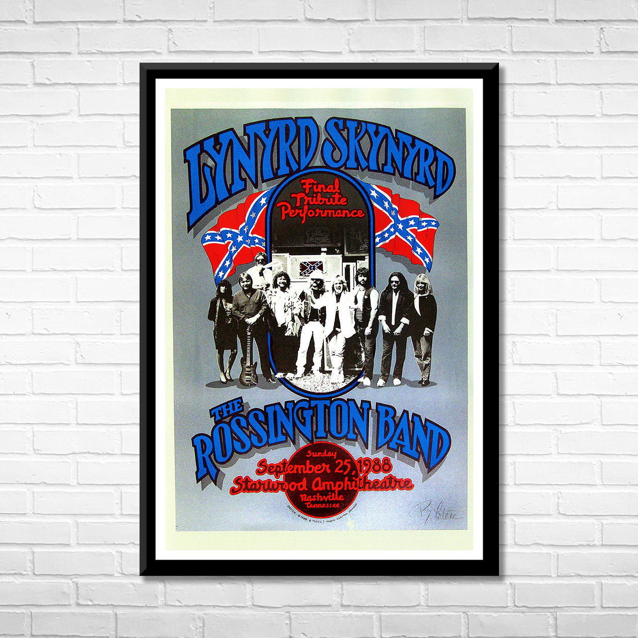 Classic Rock LYNYRD SKYNYRD 1988 Framed Reproduction Poster