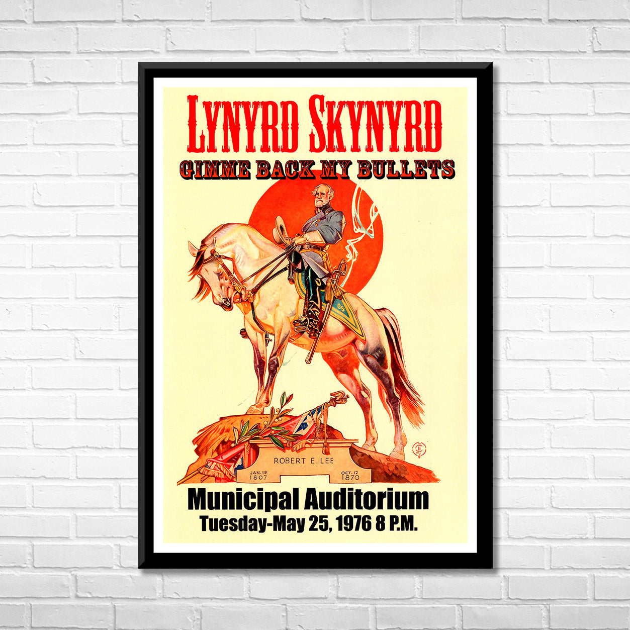 Classic Rock LYNYRD SKYNYRD 1976 Framed Reproduction Poster
