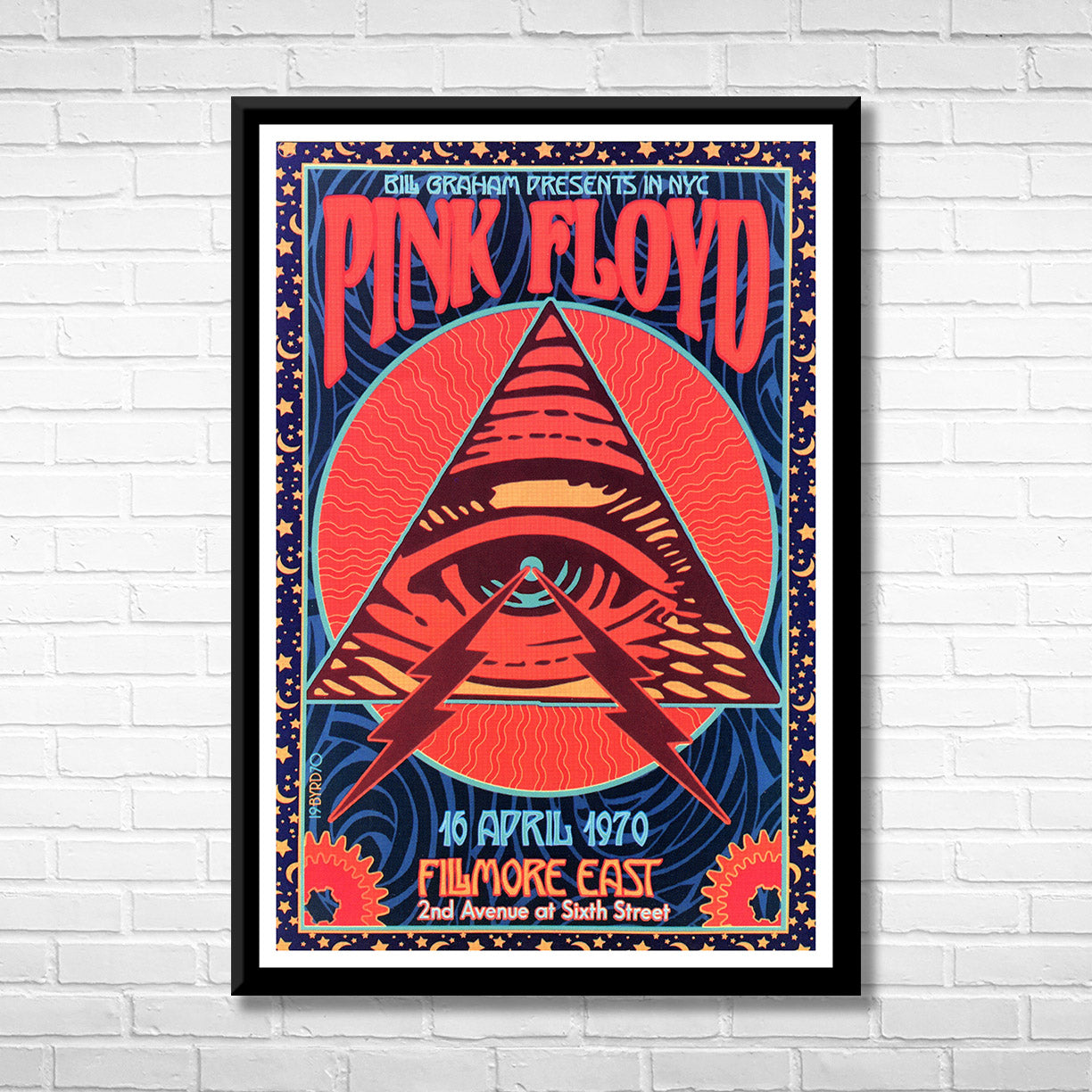 Classic Rock PINK FLOYD -FILMORE EAST 1970 Framed Reproduction Poster