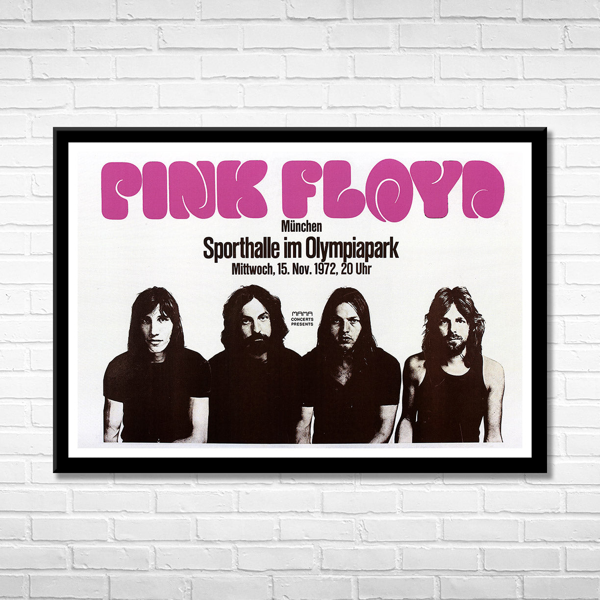 Classic Rock PINK FLOYD - GERMANY 1972 Framed Reproduction Poster