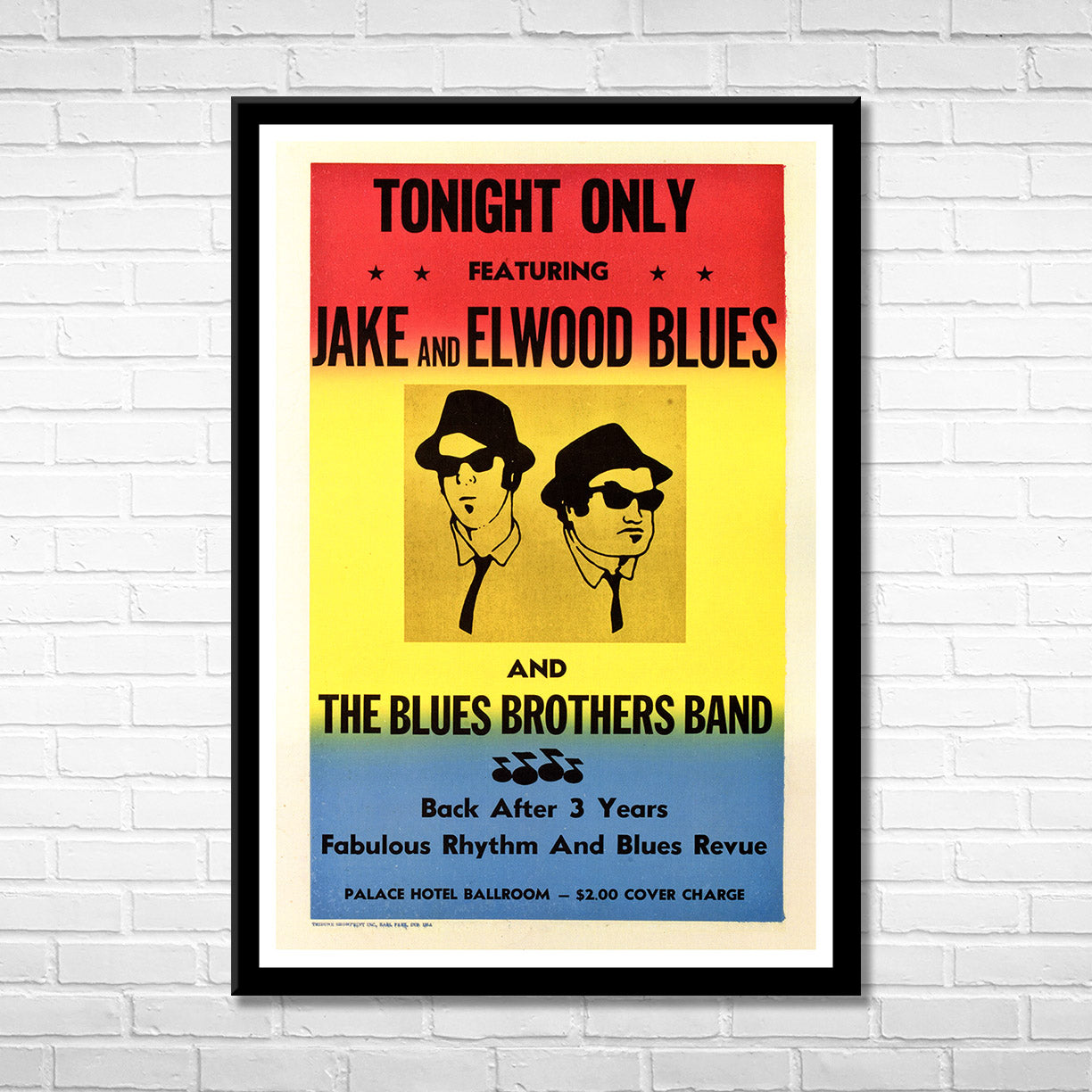 Classic Rock THE BLUES BROTHERS BAND Framed Reproduction Poster