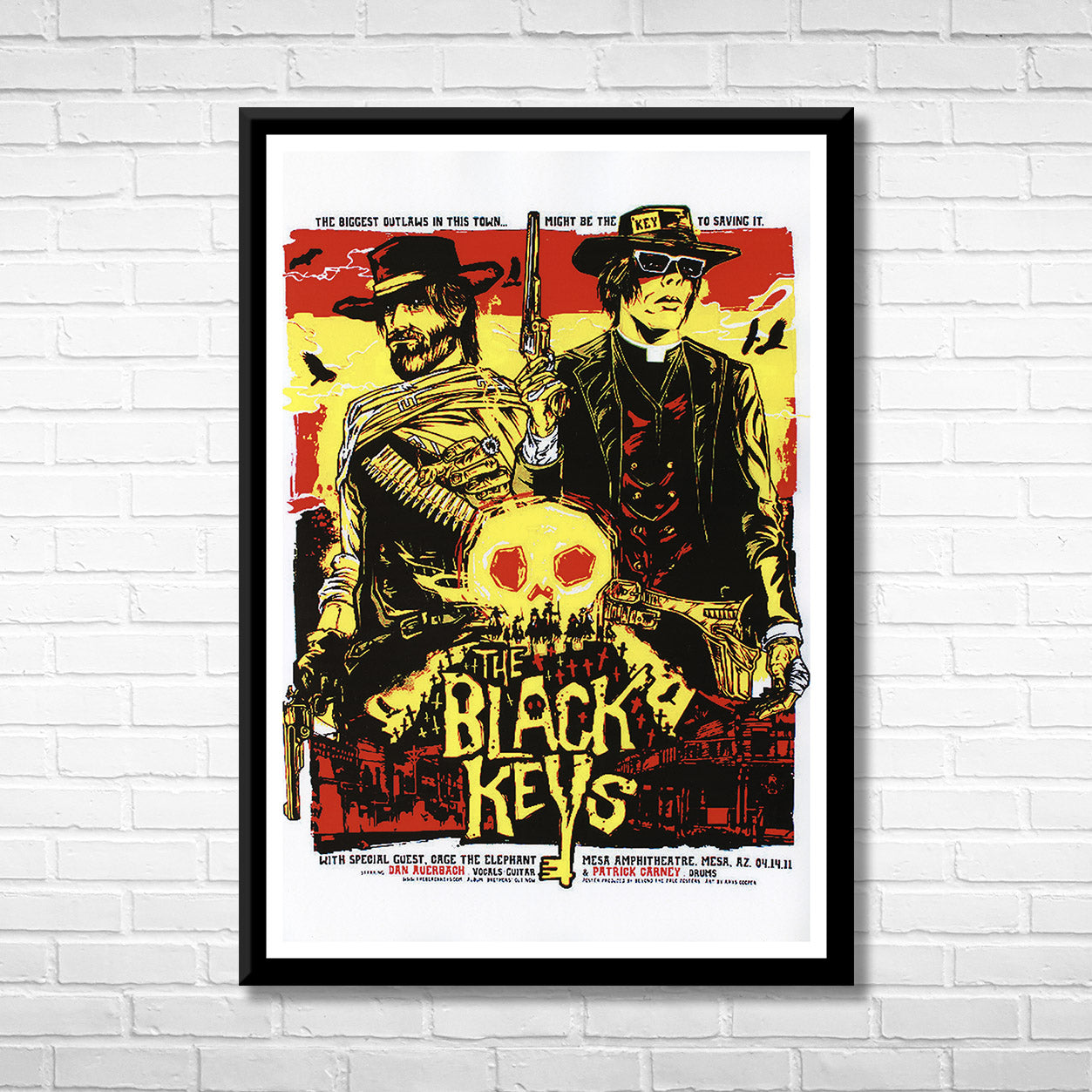 Classic Rock THE BLACK KEYS - MESA 2011 Framed Reproduction Poster