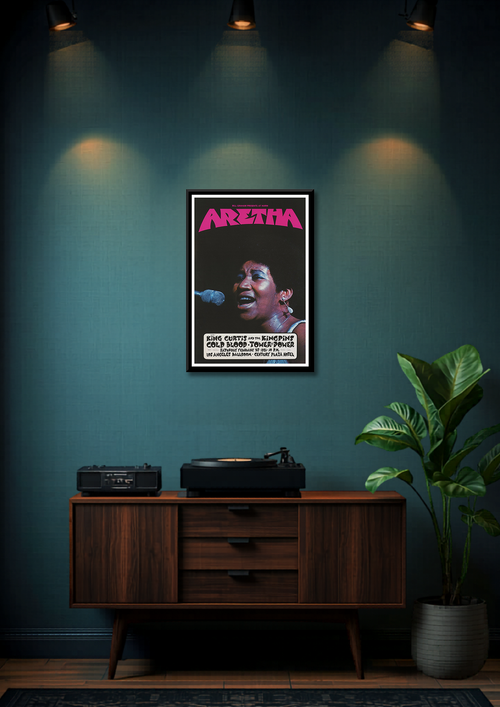 Aretha Franklin Framed Music Poster