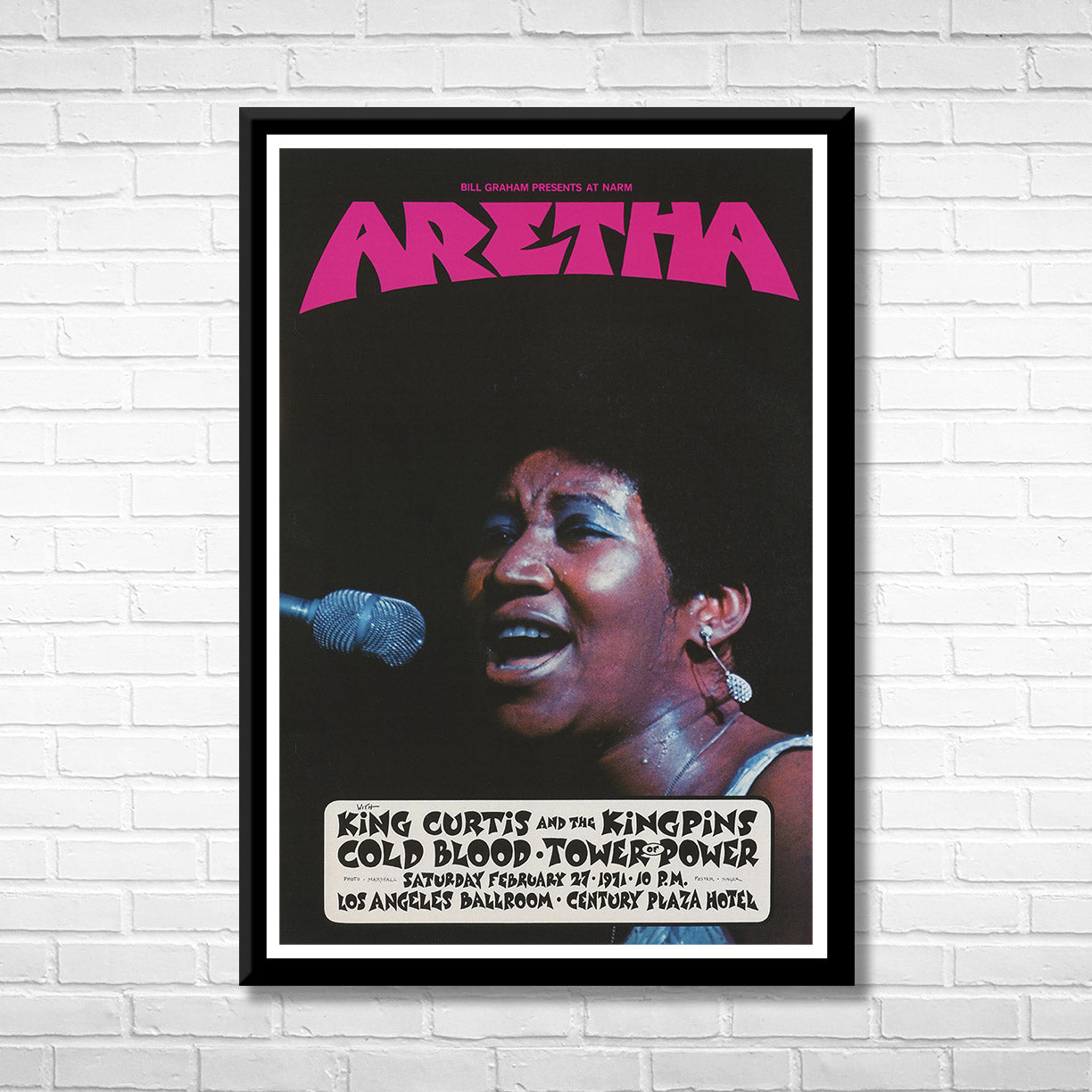 Aretha Franklin Framed Music Poster