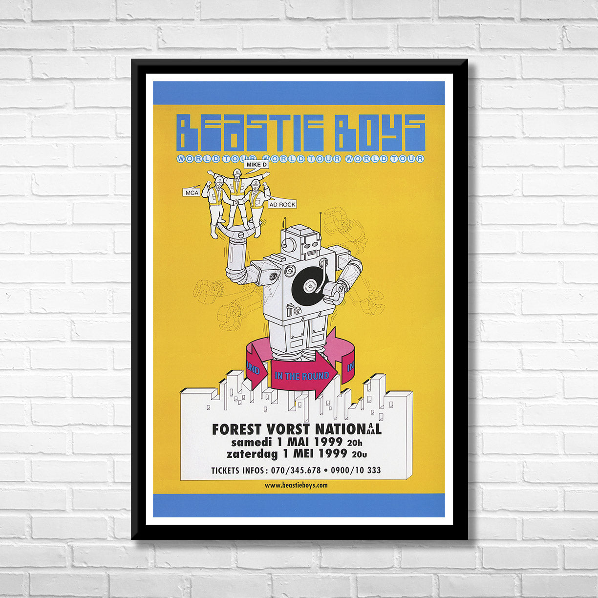 Beastie Boys World Tour 1999 Framed Music Poster