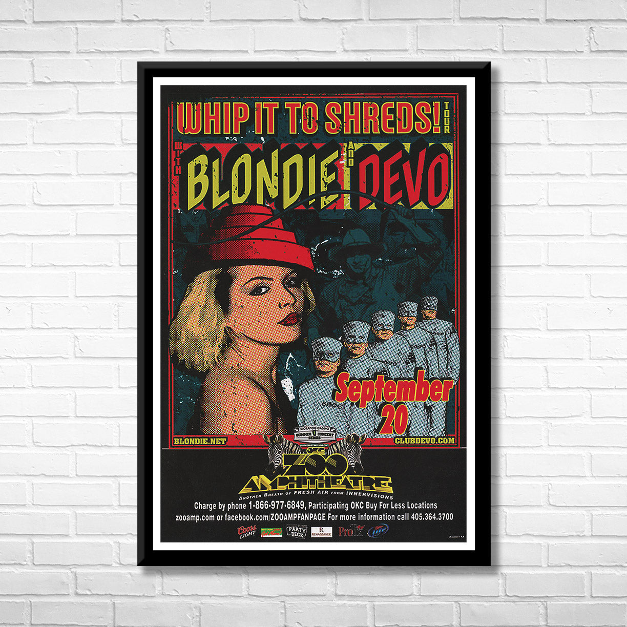 Classic Rock Blondie and DEVO Framed Music Poster