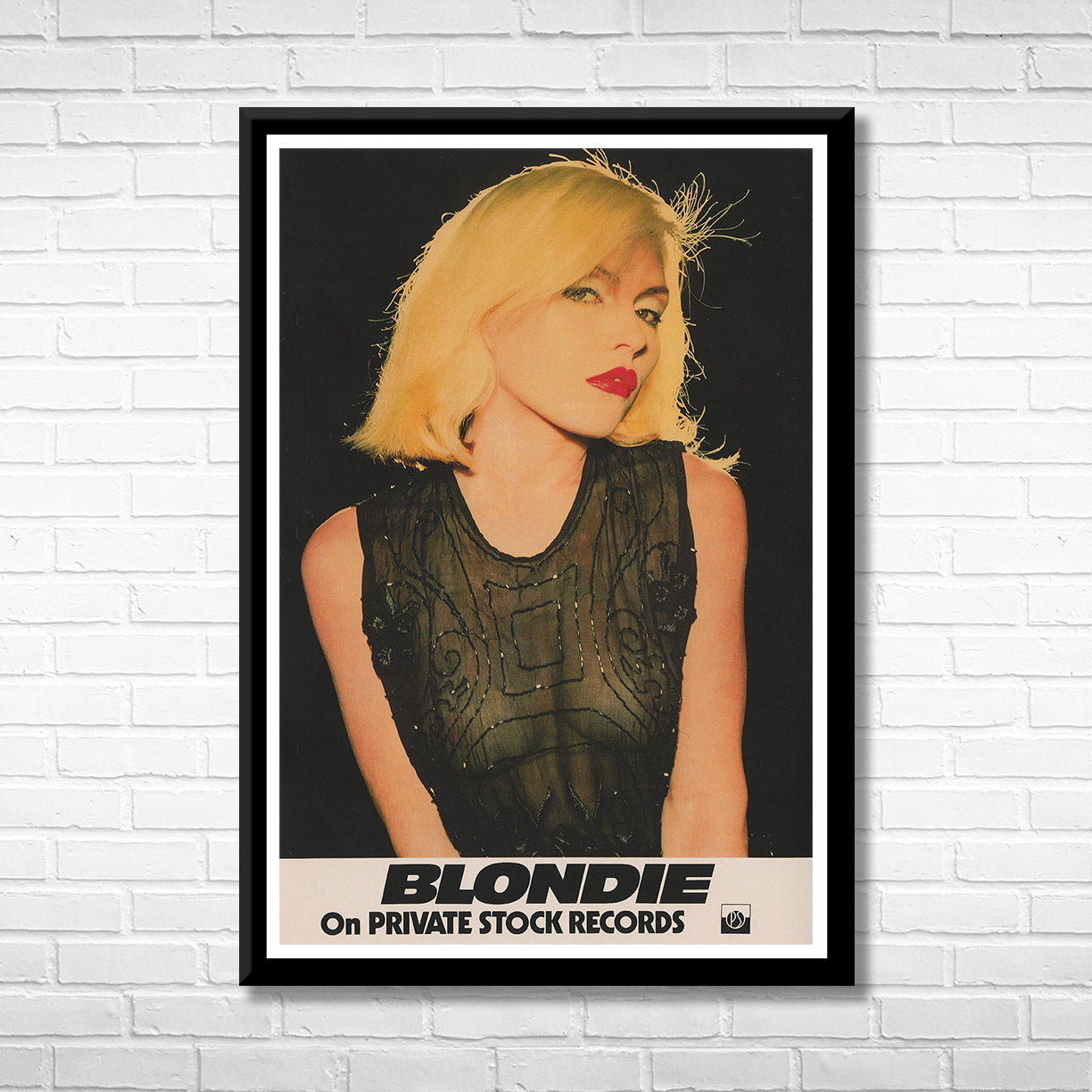 Classic Rock Blondie on Private Stock Records Framed Music Poster