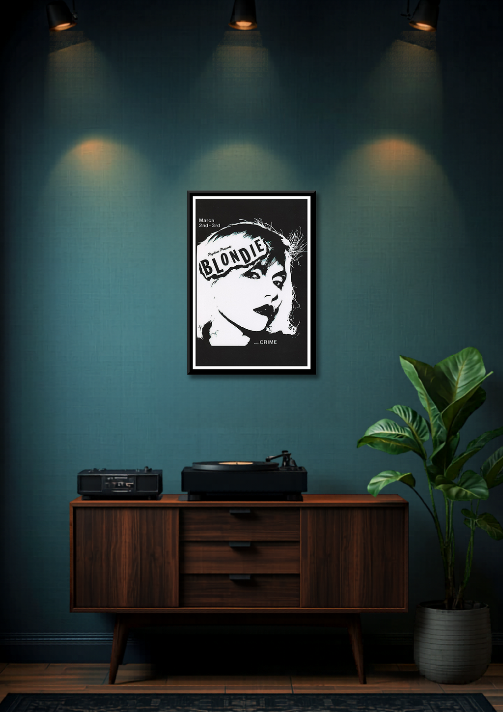 Classic Rock Blondie Framed Music Poster