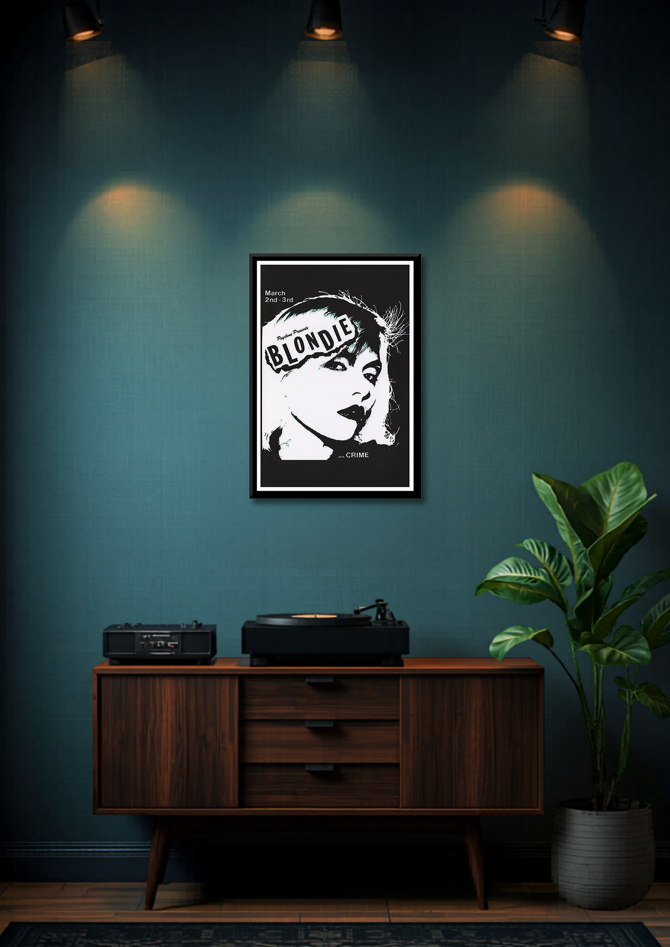Classic Rock Blondie Framed Music Poster