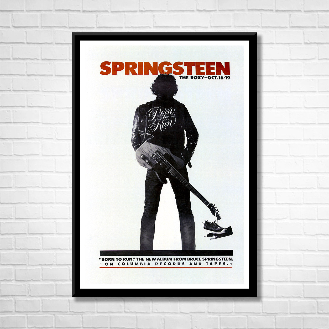 Classic Rock BRUCE SPRINGSTEEN - BORN TO RUN at THE ROXY Framed Reproduction Poster