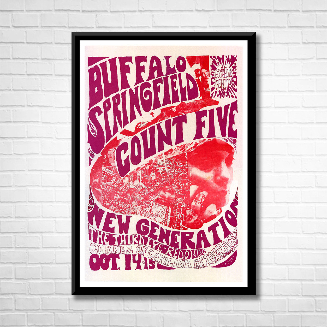 Classic Rock BUFFALO SPRINGFIELD - TORRANCE 1967 Framed Reproduction Poster