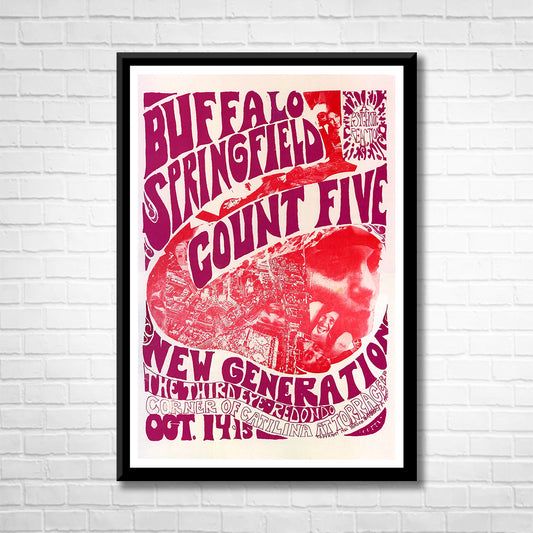 Classic Rock BUFFALO SPRINGFIELD - TORRANCE 1967 Framed Reproduction Poster