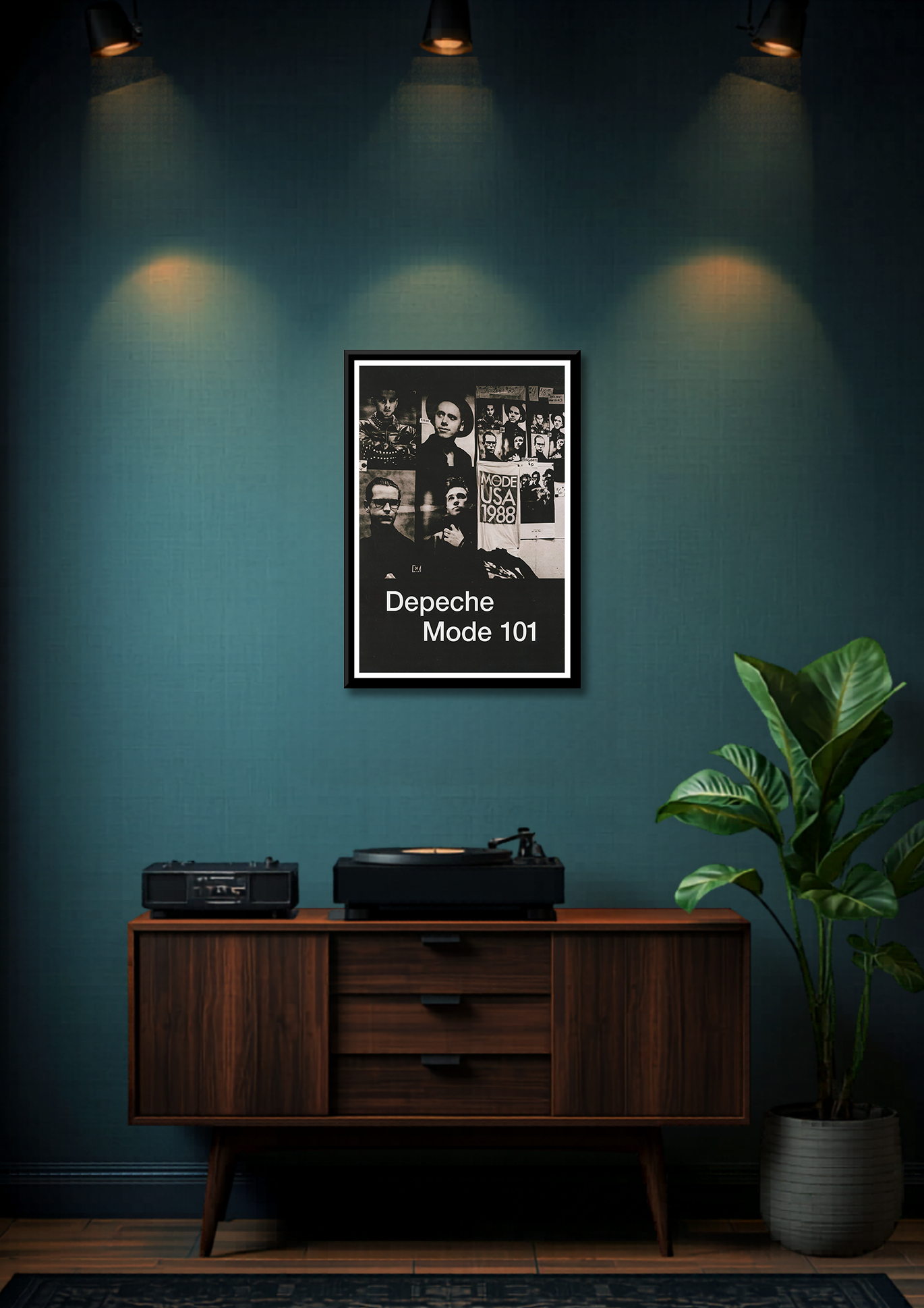 Classic Rock Depeche Mode 101 Framed Music Poster