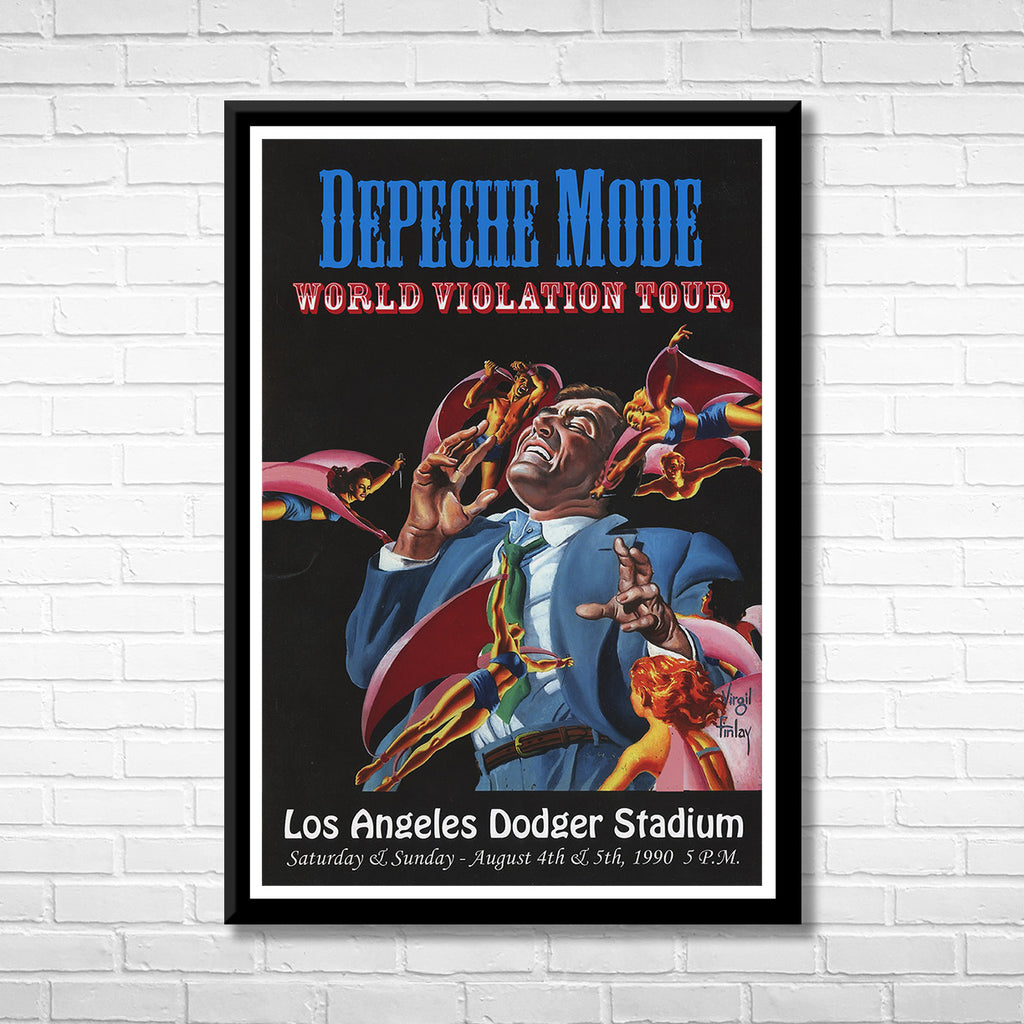 Classic Rock Depeche Mode World Violation Tour Framed Music Poster