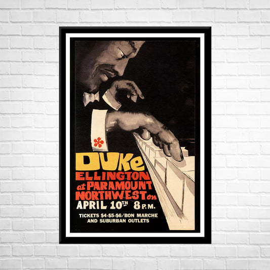 Classic Jazz DUKE ELLINGTON at the PARAMOUNT 1973 Framed Reproduction Poster