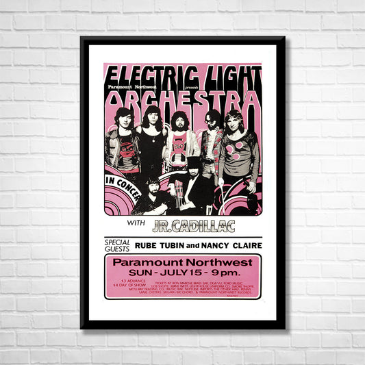 Classic Rock ELECTRIC LIGHT ORCHESTRA 1973 Framed Reproduction Poster
