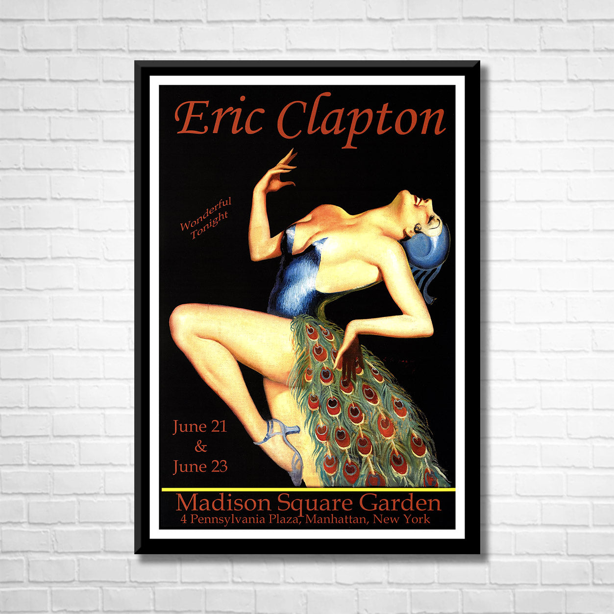Classic Rock ERIC CLAPTON - MSG Framed Reproduction Poster