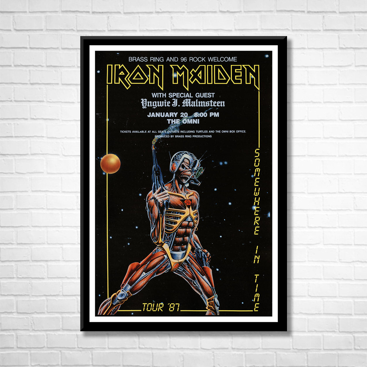 Classic Rock IRON MAIDEN - PHILADELPHIA 1987 Framed Reproduction Poster
