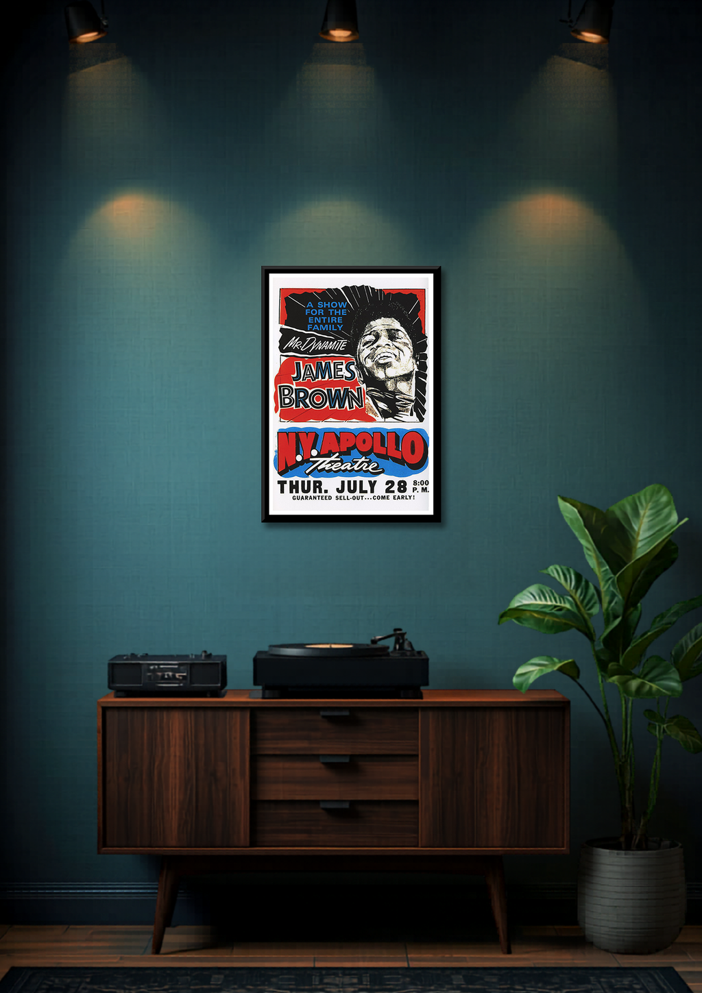 James Brown at the Apollo Theater Framed Music Poster