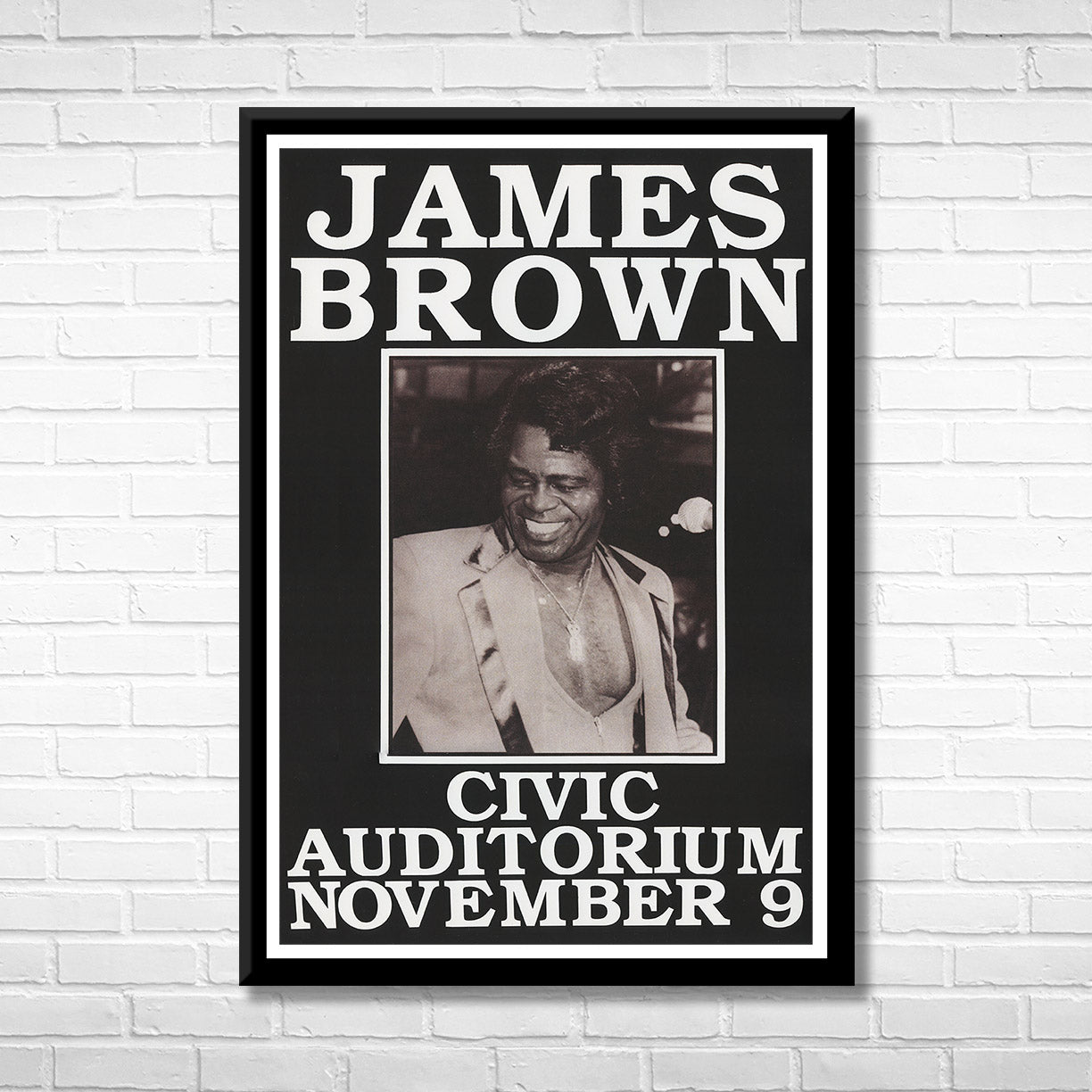 James Brown at the Civic Auditorium Framed Music Poster