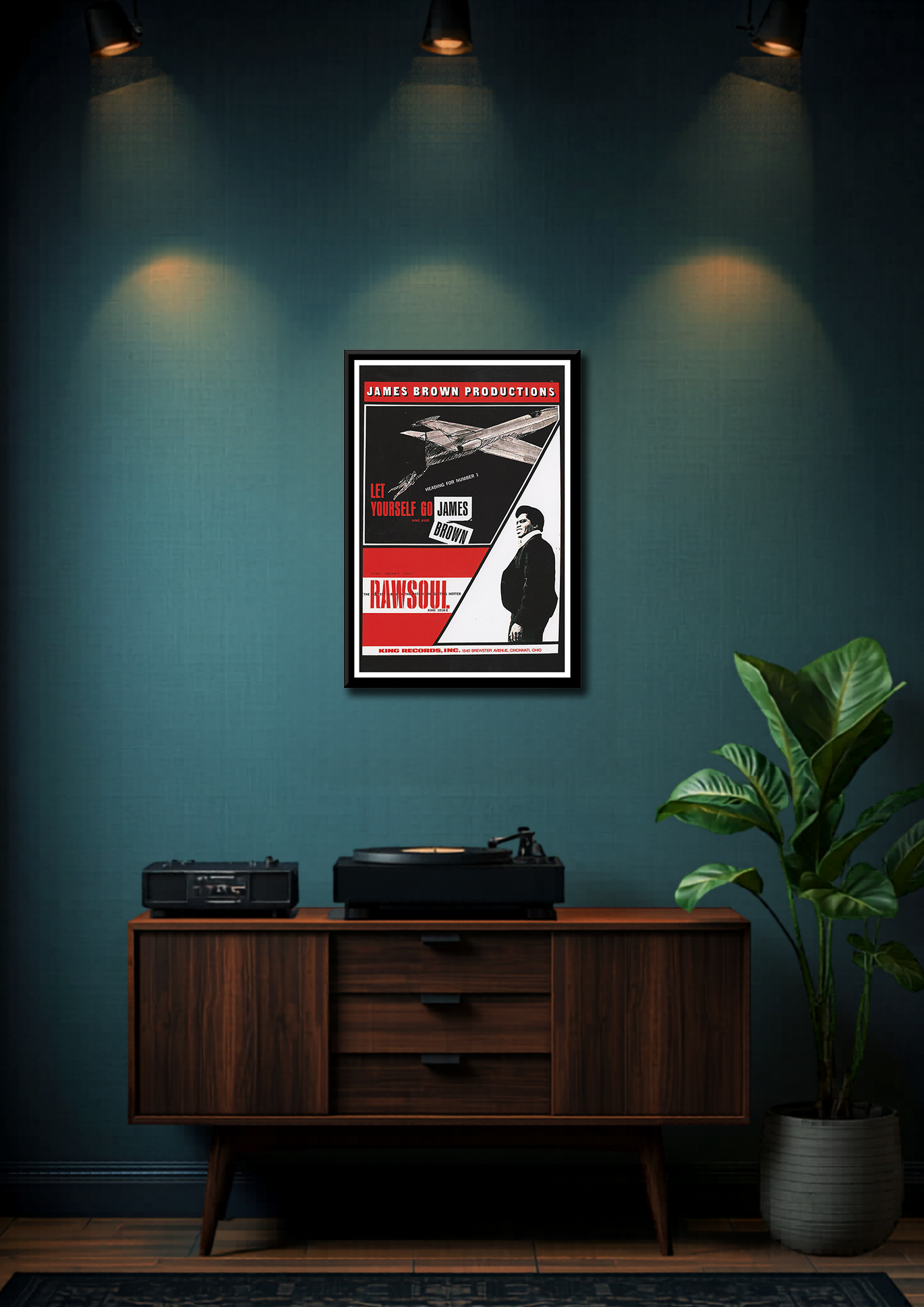 James Brown Let Yourself Go Framed Music Poster