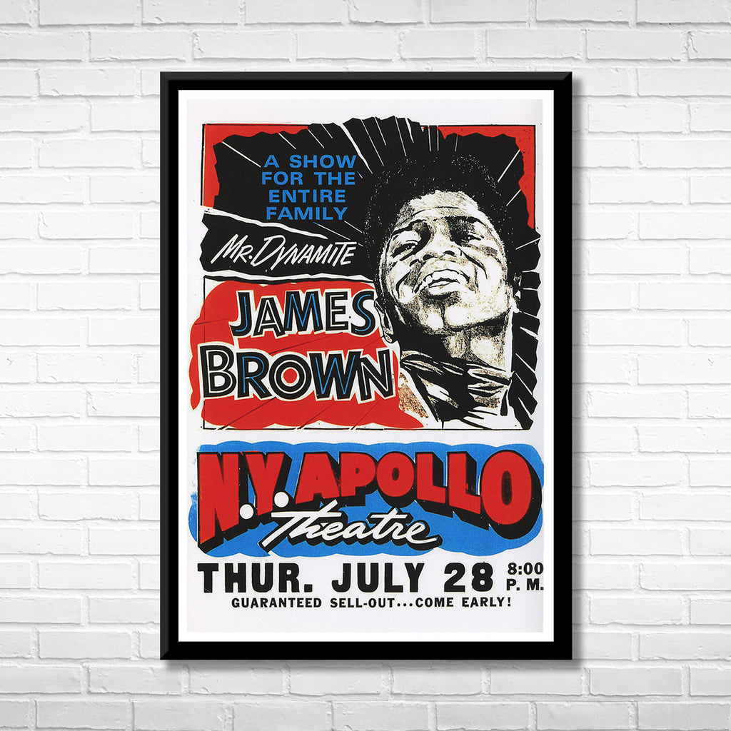 James Brown at the Apollo Theater Framed Music Poster