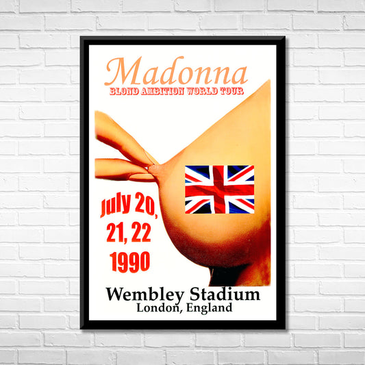 Classic Pop MADONNA - BLOND AMBITION 1990 Framed Reproduction Poster