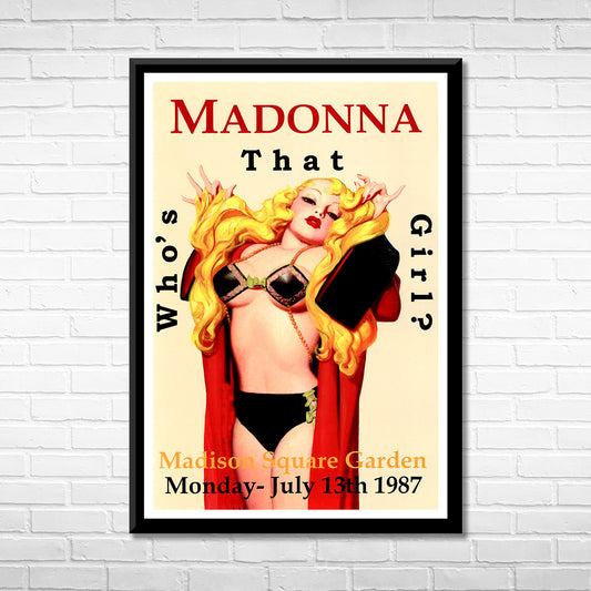 Classic Pop MADONNA - WHO'S THAT GIRL 1987 Framed Reproduction Poster