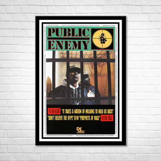 Rap PUBLIC ENEMY Framed Reproduction Poster