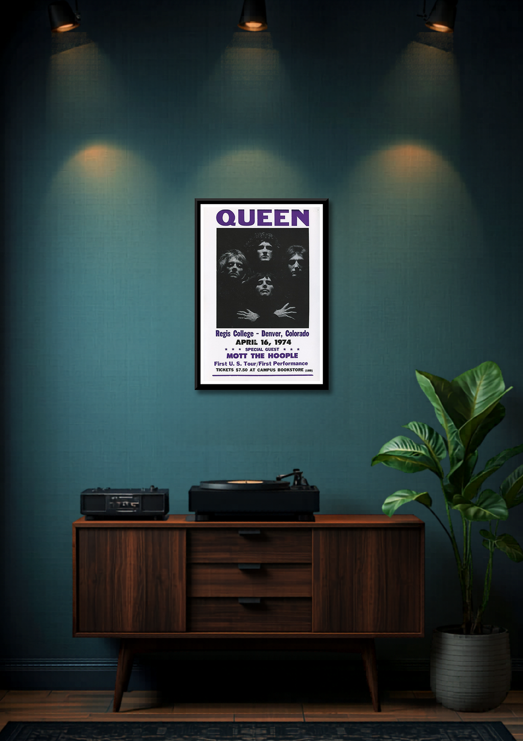 Classic Rock Queen at the Regis College Denver Framed Music Poster