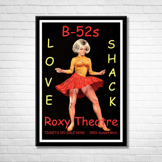 Classic Rock THE B52s - LOVE SHACK Framed Reproduction Poster
