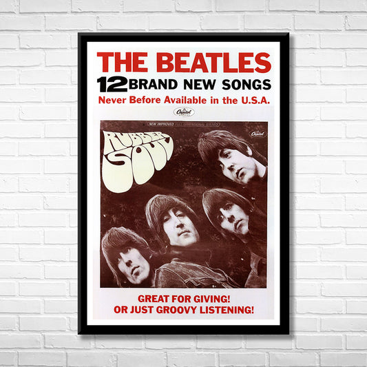 Classic Rock THE BEATLES - RUBBER SOUL Framed Reproduction Poster