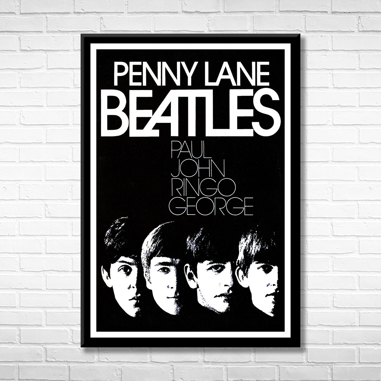 Classic Rock THE BEATLES - PENNY LANE Framed Reproduction Poster