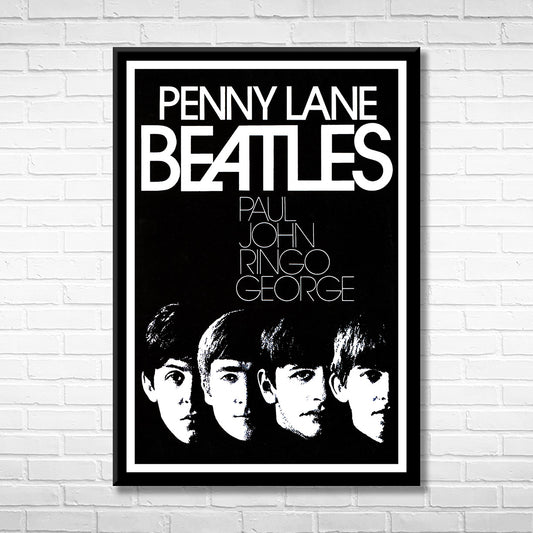 Classic Rock THE BEATLES - PENNY LANE Framed Reproduction Poster