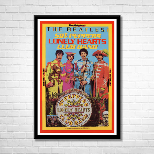 Classic Rock THE BEATLES - SGT.PEPPERS LONELY HEARTS CLUB BAND Framed Reproduction Poster
