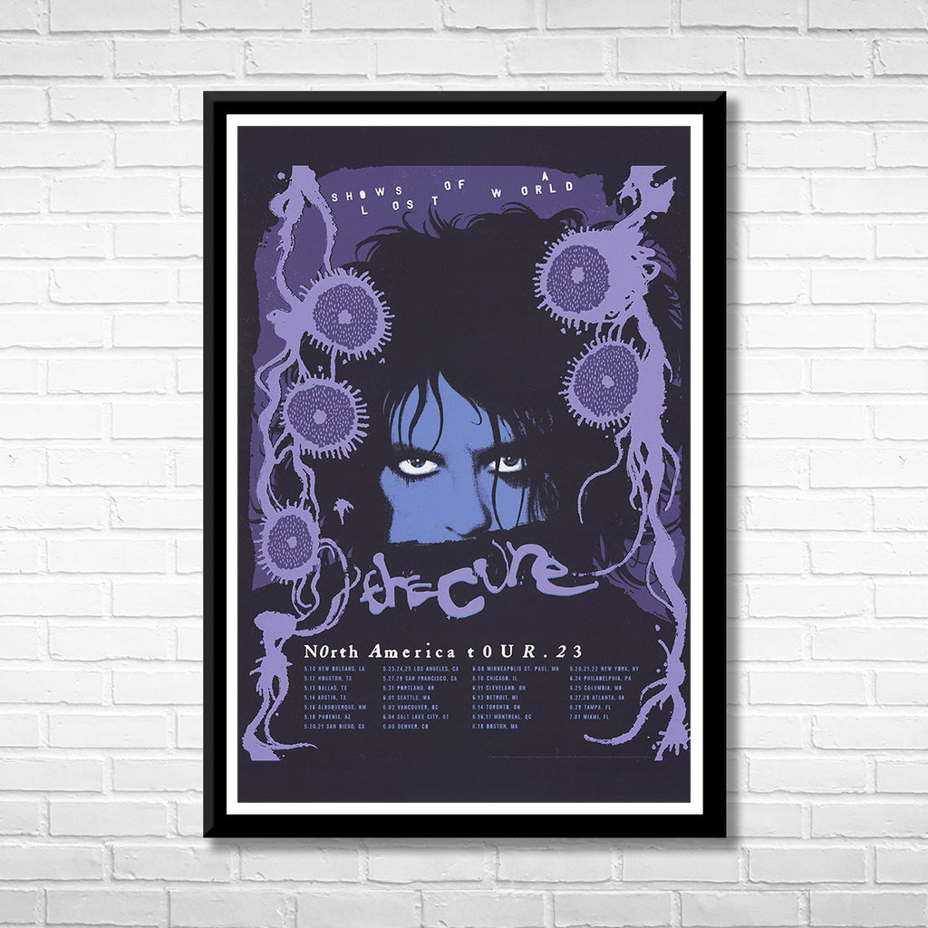 Classic Rock The Cure North American Tour Framed Music Poster
