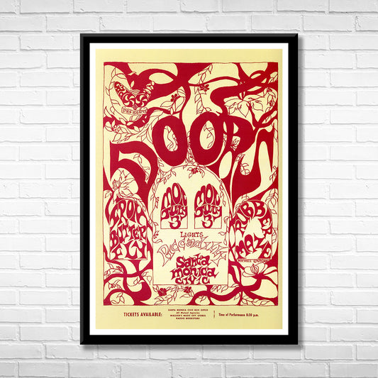 Classic Rock THE DOORS - SANTA MONICA 1967 Framed Reproduction Poster