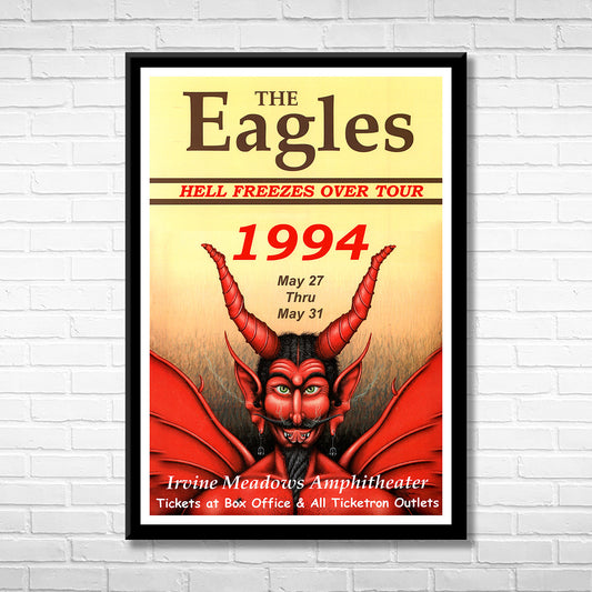 Classic Rock THE EAGLES - IRVINE 1994 Framed Reproduction Poster